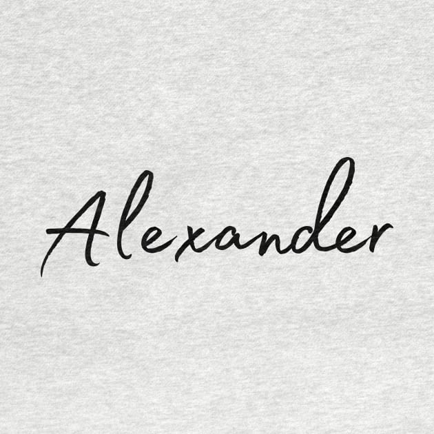 Alexander Name Calligraphy by Word Minimalism